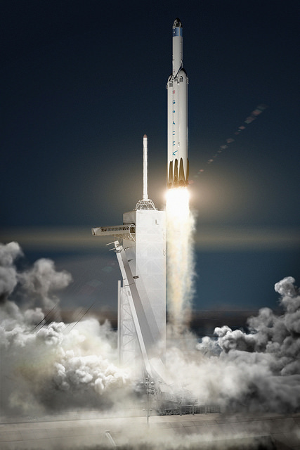 Falcon Heavy Artist Conception, Photo Courtesy SpaceX