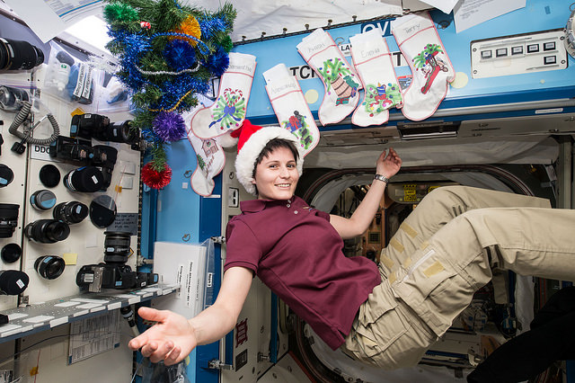 Expedition 42 Astronaut Samantha Cristoforetti Aboard ISS, File Photo Courtesy NASA