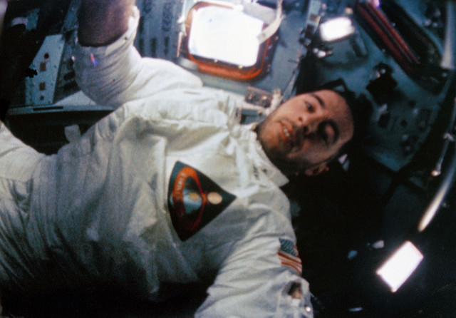 Astronaut William Anders Aboard Apollo 8, File Photo Courtesy NASA