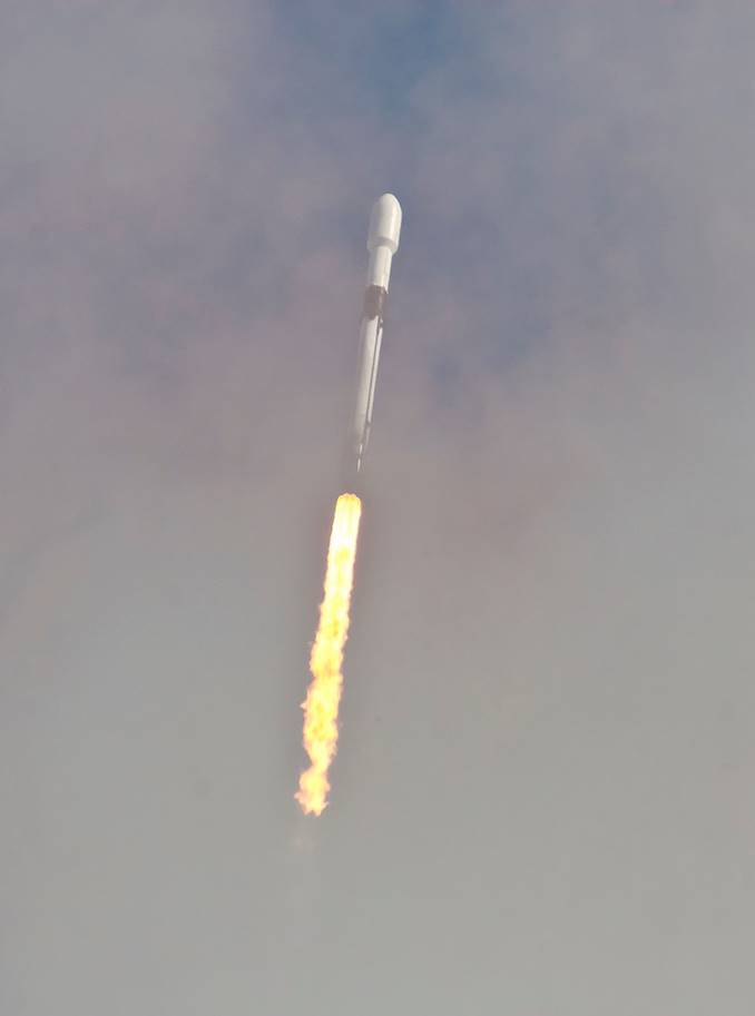 Falcon 9 Transporter-1 In Flight, Photo Courtesy Liz Allen Spaceline