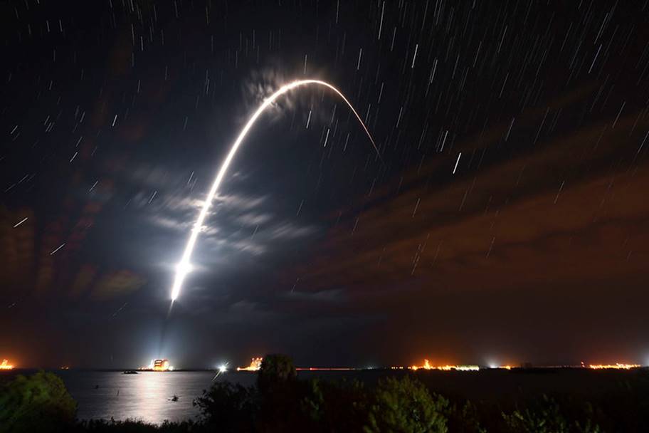 Falcon 9 Turksat-5A Streak Shot, Photo Courtesy SpaceX