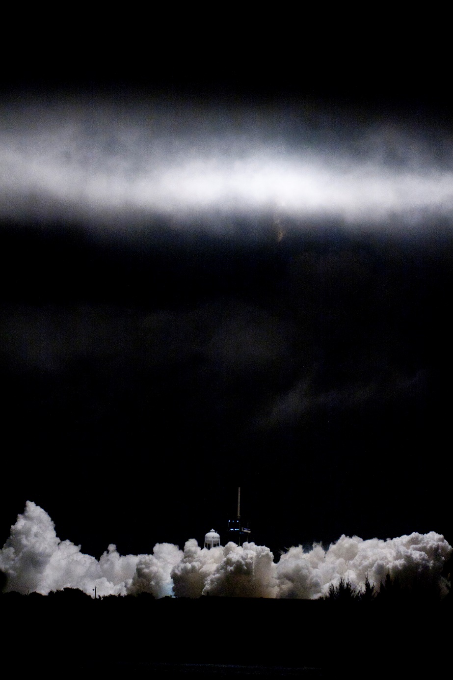 Falcon 9 CRS-24 Obscured By Clouds, Photo Courtesy Carleton Bailie, Spaceline