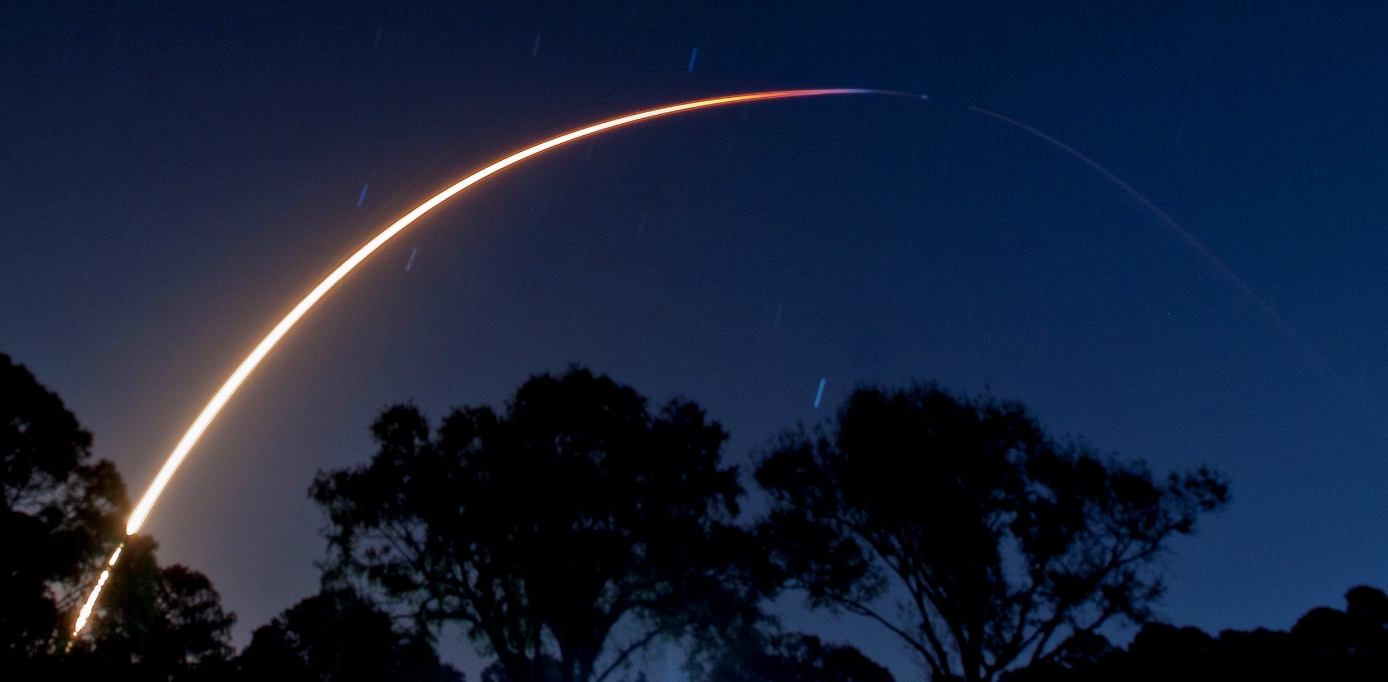 Falcon 9 Starlink 6-27 Streak Shot, Photo Courtesy Carleton Bailie/Spaceline
